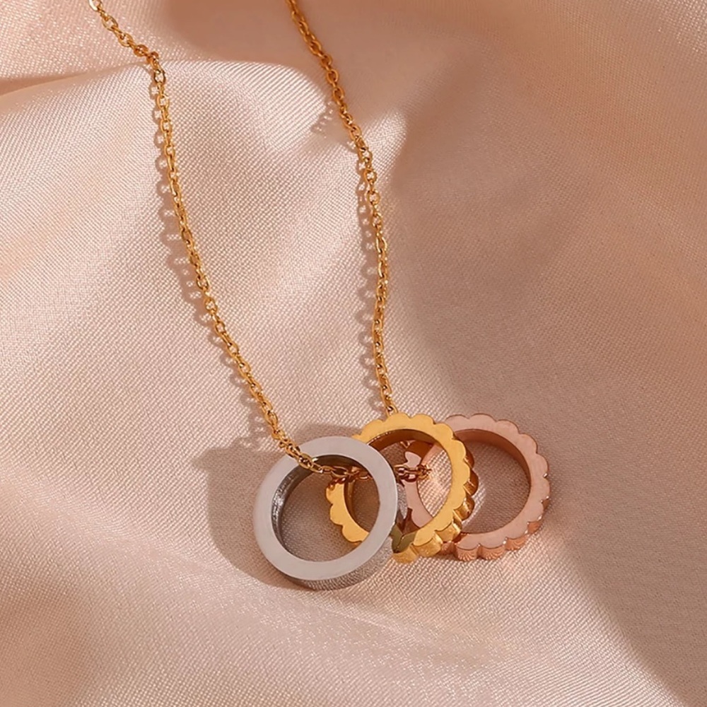 New Trending 18K Gold Hoop Pendant Necklace, nice Necklace, cute Necklace - Picture 1 of 7